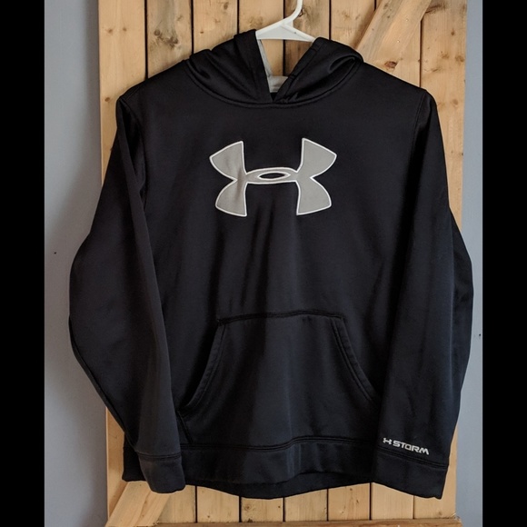 Under Armour Other - Black Gray Under Armour Storm Hoodie Large